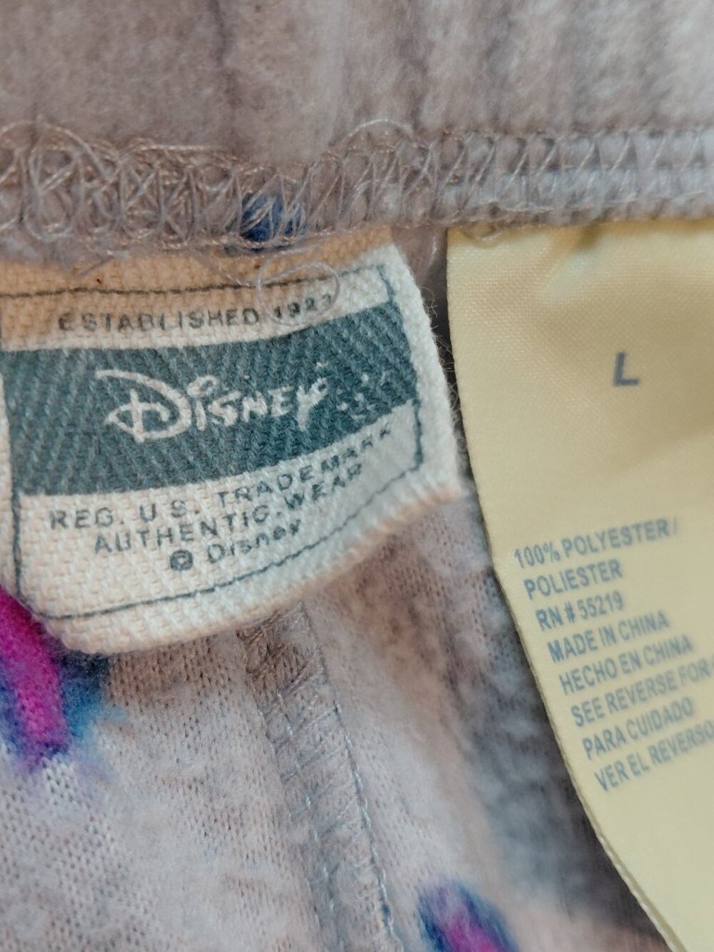 Disney Eeyore Fleece Pajama Bottoms Youth Size Large - Picture 3 of 5